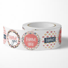 8 different design thank you stickers 500pcs