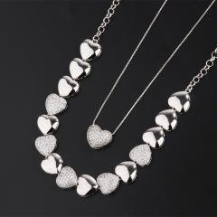 Vintage heart design gold plated copper choker necklace