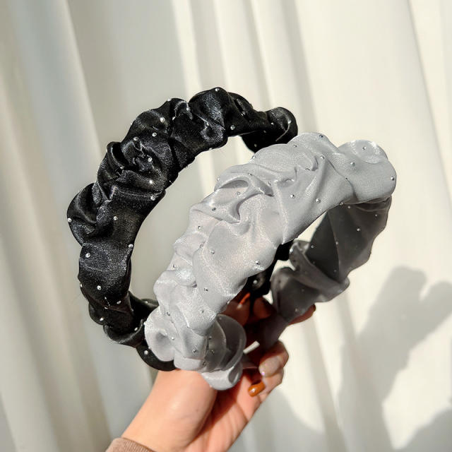 Korean fashion rhinestone scrunchies headband
