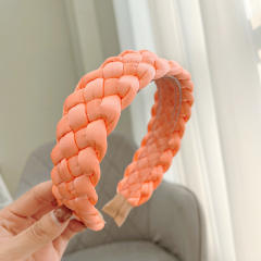 Spring new design plain color braid headband