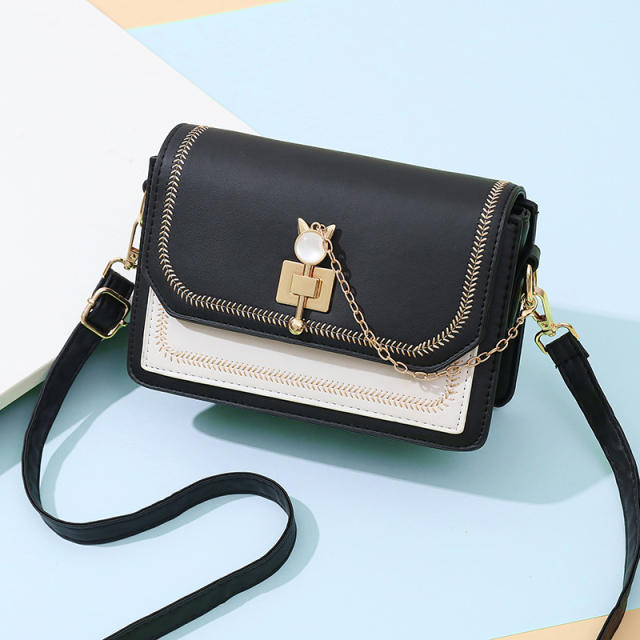 Sweet cat buckle women crossbody bag