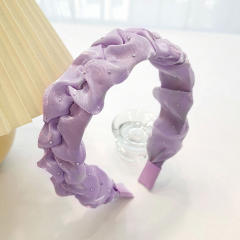 Korean fashion rhinestone scrunchies headband
