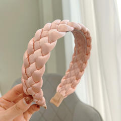 Spring new design plain color braid headband