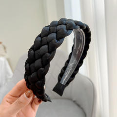 Spring new design plain color braid headband