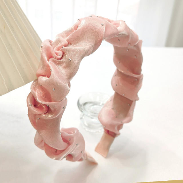 Korean fashion rhinestone scrunchies headband