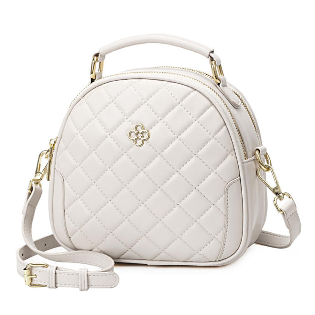 Classic hot sale qulited round shape crossbody bag