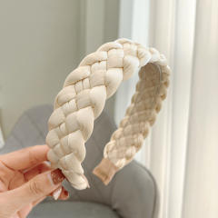Spring new design plain color braid headband