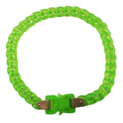 Clear green color acrylic chain buckle necklace