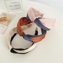 Korean fashion color matching twisted headband