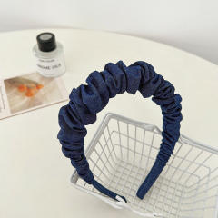 Classic denim scrunchies headband