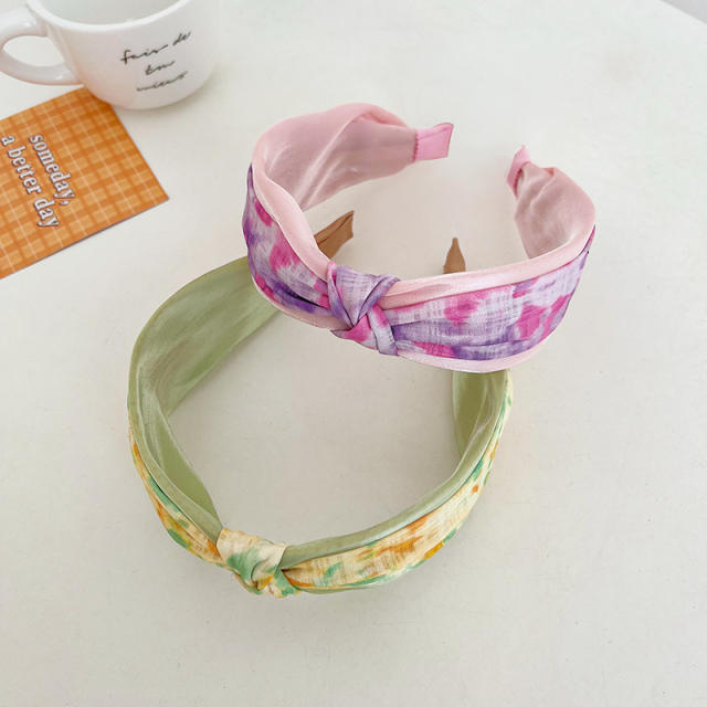 Spring design tie dry knotted headband