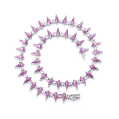 Hiphop cubic zircon tennis chain necklace for men