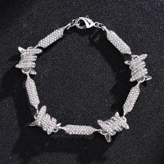 Hiphop full rhinestone choker necklace for men