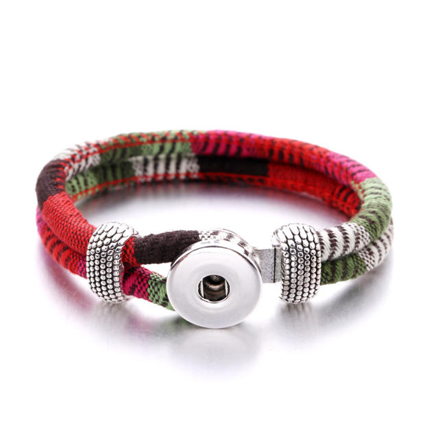 National trend colorful rope snap jewelry bracelet