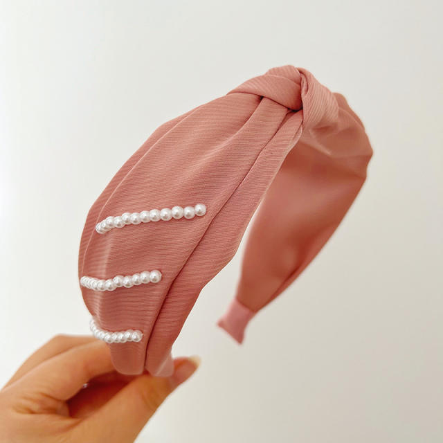 Korean fashion plain color knotted headband