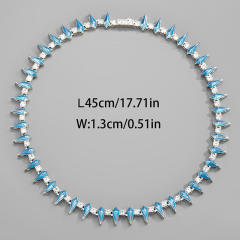 Hiphop cubic zircon tennis chain necklace for men