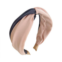 Korean fashion color matching twisted headband