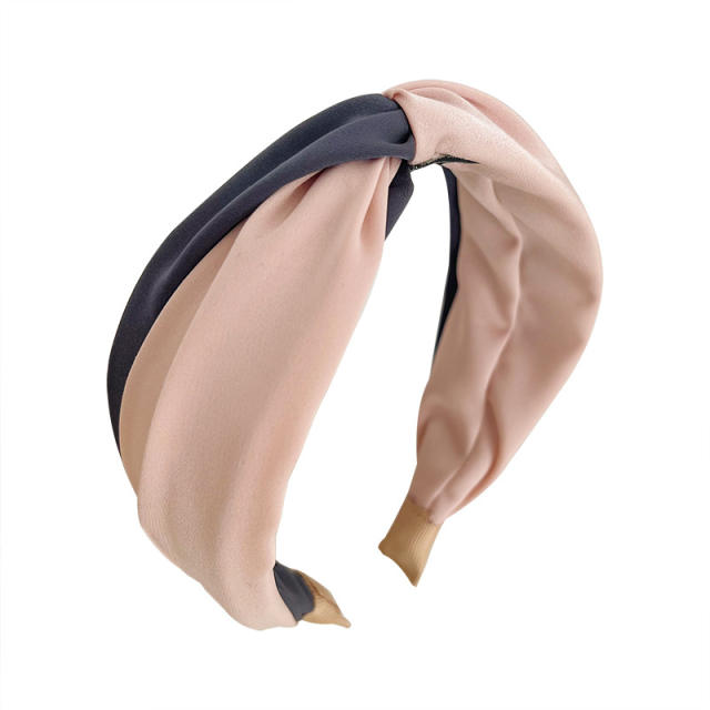 Korean fashion color matching twisted headband