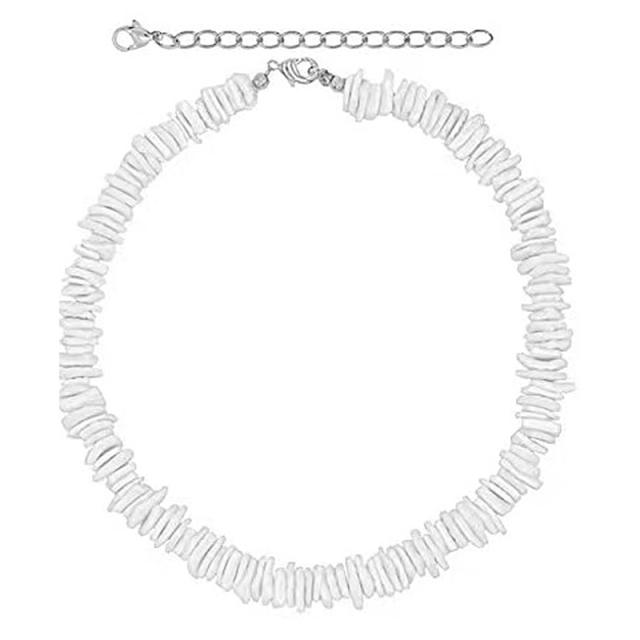 Boho beach trend puka shell necklace bracelet