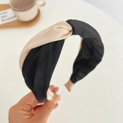 Korean fashion color matching twisted headband