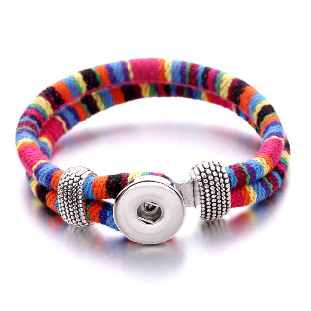 National trend colorful rope snap jewelry bracelet