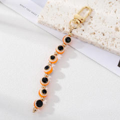 Boho evil eye bead keychain
