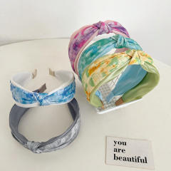 Spring design tie dry knotted headband