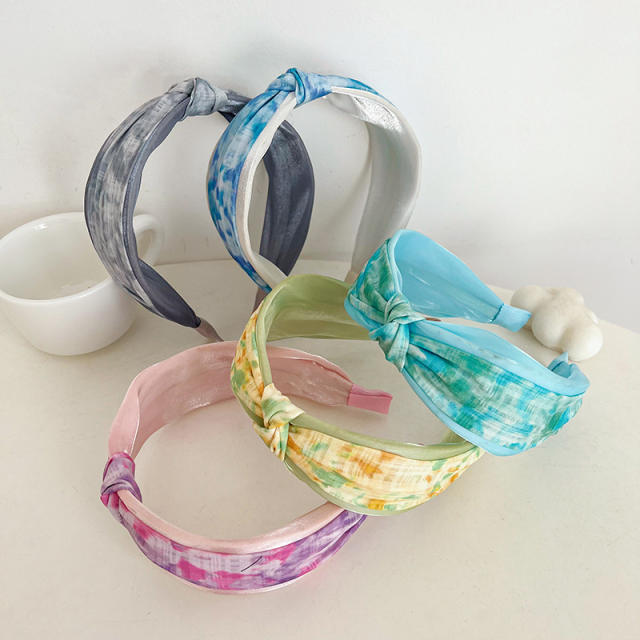 Spring design tie dry knotted headband