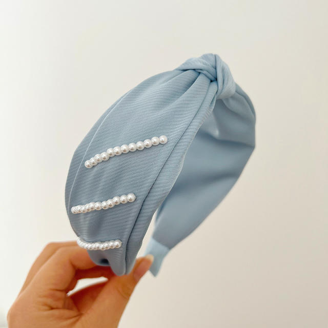 Korean fashion plain color knotted headband