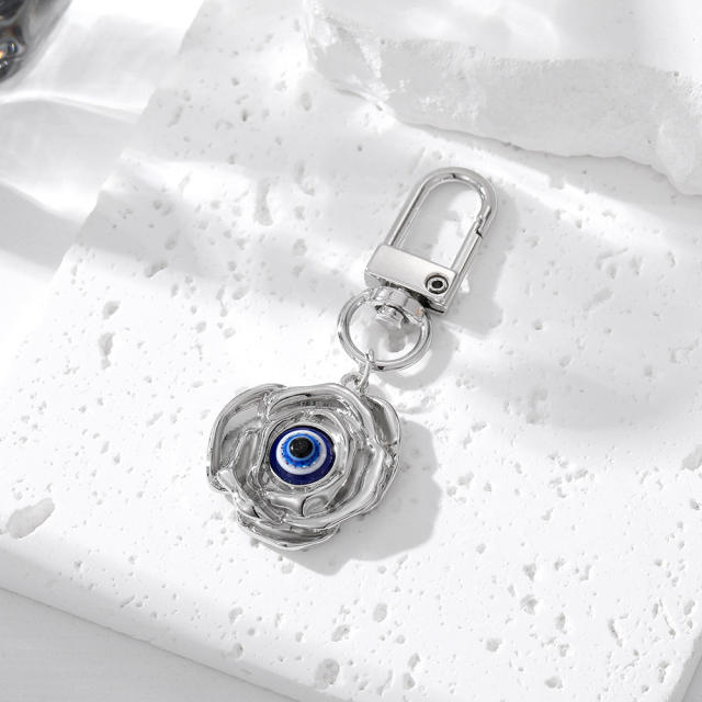 Popular blue color sereis evil eye keychain