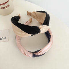 Korean fashion color matching twisted headband