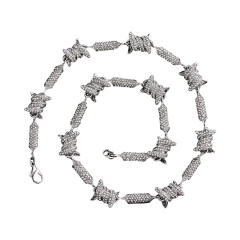 Hiphop full rhinestone choker necklace for men