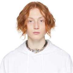 Hiphop stainless steel chain buckle necklace