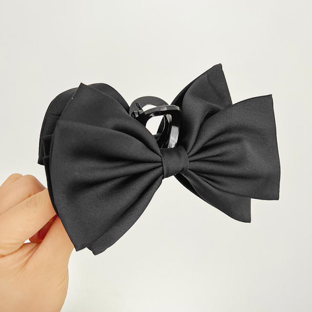 Korean fashion satin bow hair claw clips
