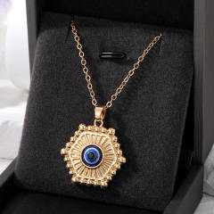 Alloy evil eye pendant necklace