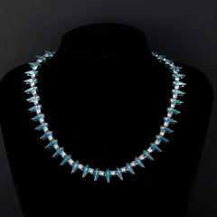 Hiphop cubic zircon tennis chain necklace for men