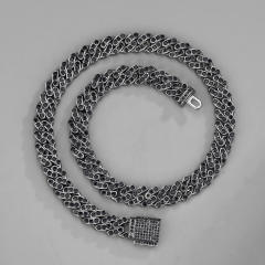 11MM colorful rhinestone cuban chain for men