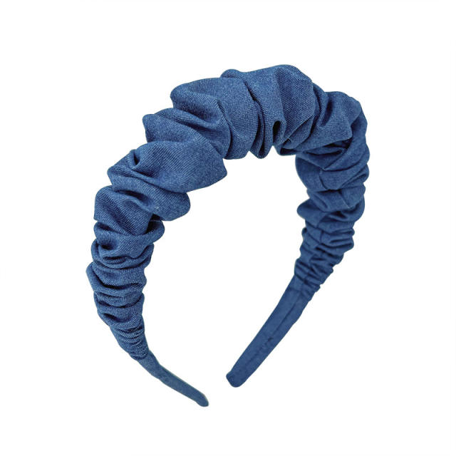 Classic denim scrunchies headband