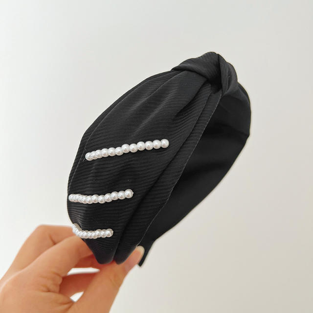 Korean fashion plain color knotted headband