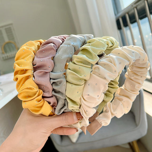 Korean fashion plain color scrunchies headband