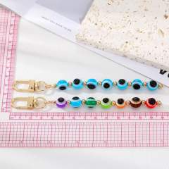 Boho evil eye bead keychain