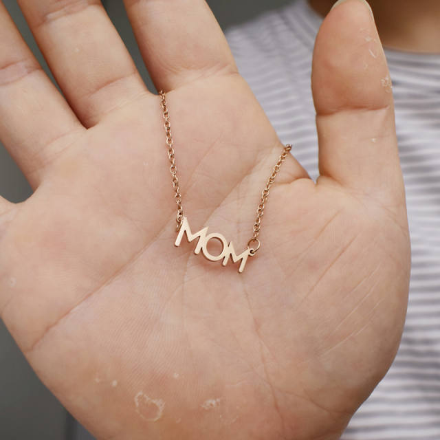 MOM stainless steel mother's day necklace