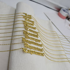 Vintage letter zodiac stainless steel necklace