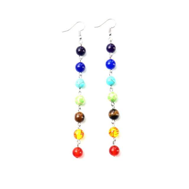 Amazon hot sale crystal bead long earrings