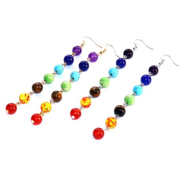 Amazon hot sale crystal bead long earrings