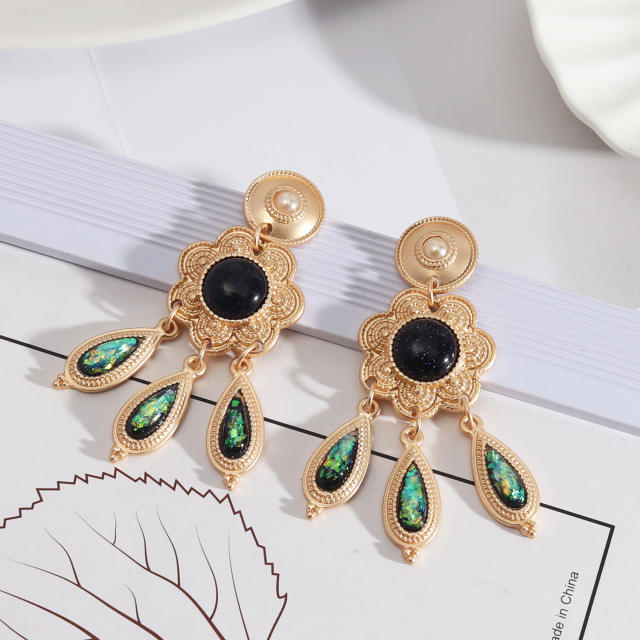 Baroque dangle earrings