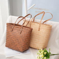 Summer design large capacity straw beach bag
