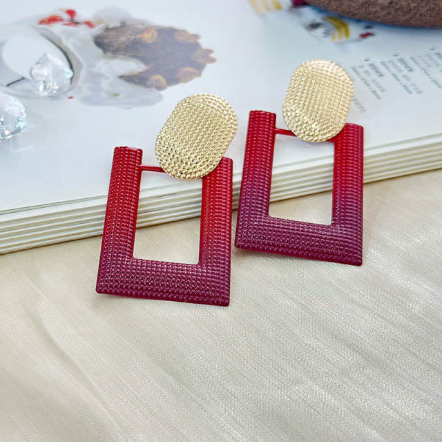 Boho holiday trend Gradient geometric earrings