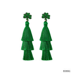 Boho St Patrick series bead earrings