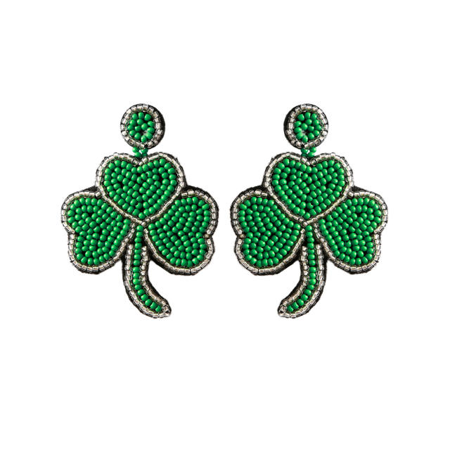 Boho St Patrick series bead earrings